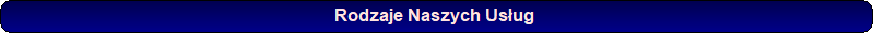 Rodzaje Naszych Us³ug